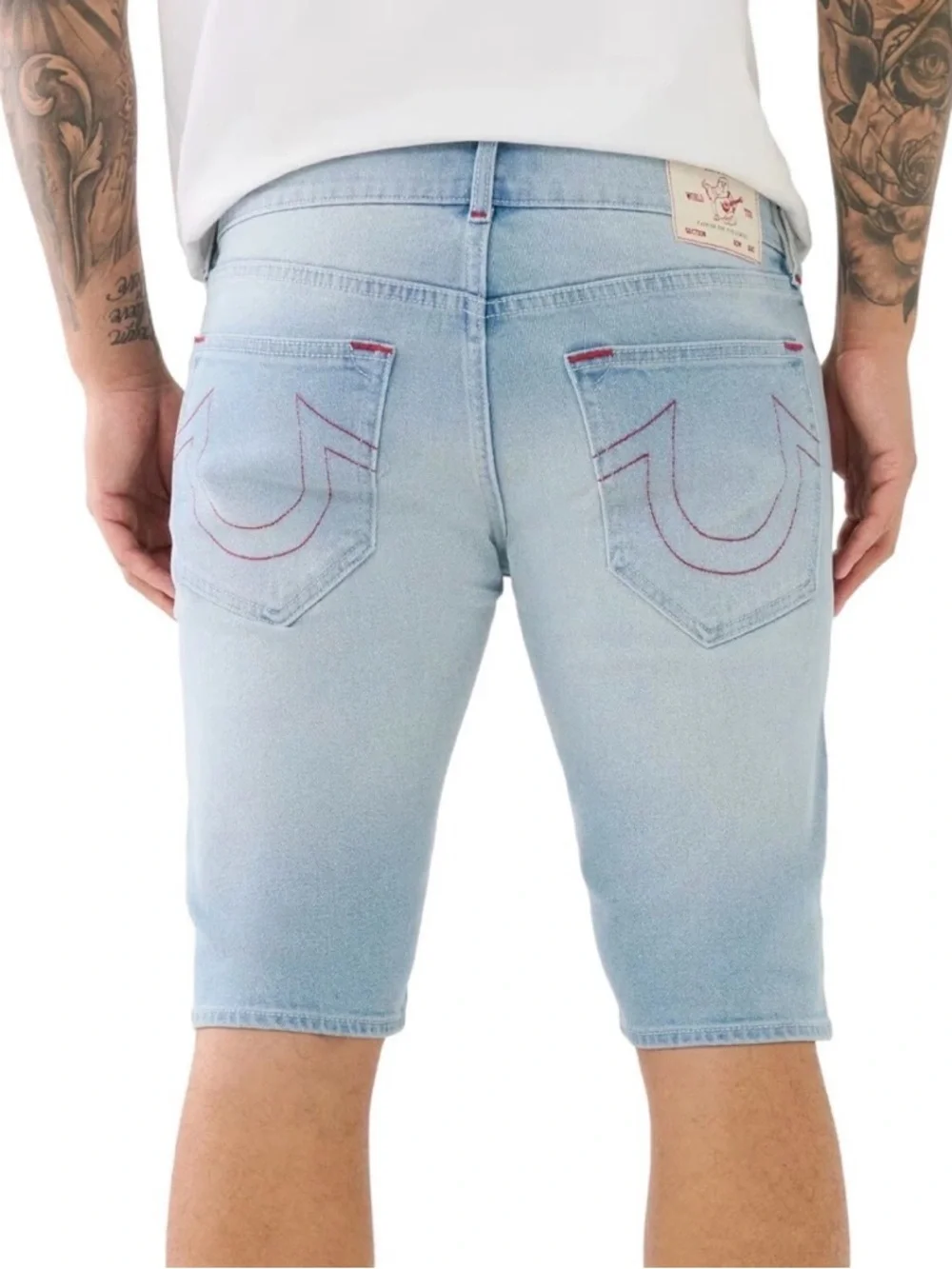 True Religion Rocco Skinny Light Blue Denim Shorts